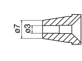 HAKKO Desoldering Nozzle N60-07, For FR400 3.0mm